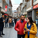 Target Audience Understanding**

Prompt: A diverse group of Turkish individuals (young adults, older people, men, women) looking at a marketplace website on various devices (smartphones, laptops, tablets). Focus on expressions of interest and engagement. Background: A modern Turkish cityscape or a bustling Istanbul street scene. Keywords: "Hedef Kitle," "Pazaryeri," "Türkiye," "Müşteri Analizi."

**