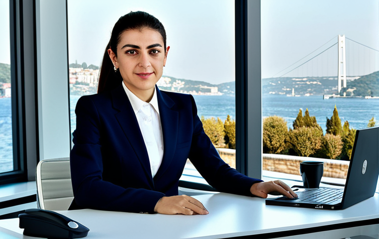 Modern Office Environment**

"A professional Turkish businesswoman in a tailored business suit, sitting at a modern desk in a bright, contemporary Istanbul office, large windows overlooking the Bosphorus, fully clothed, appropriate attire, safe for work, perfect anatomy, natural proportions, professional photography, high quality, family-friendly."

**